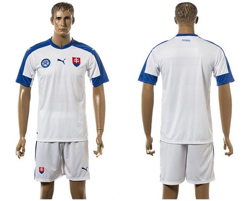 Slovakia Blank Home Soccer Country Jersey - Click Image to Close
